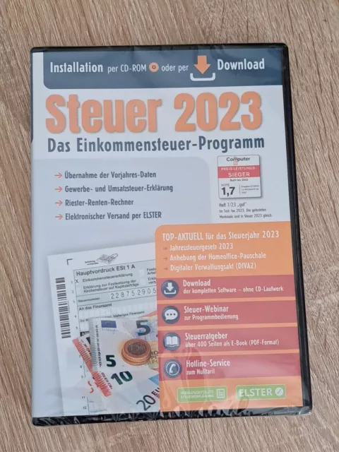 Aldi Steuer 2023 -OVP-  Das Einkommensteuer Programm CD oder Download - neu-