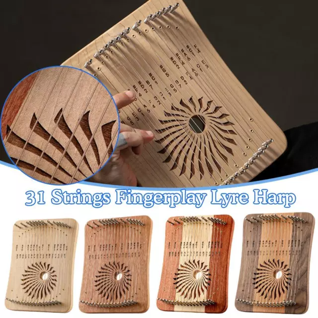 31 Strings Fingerplay Lyre Harp Lot V7