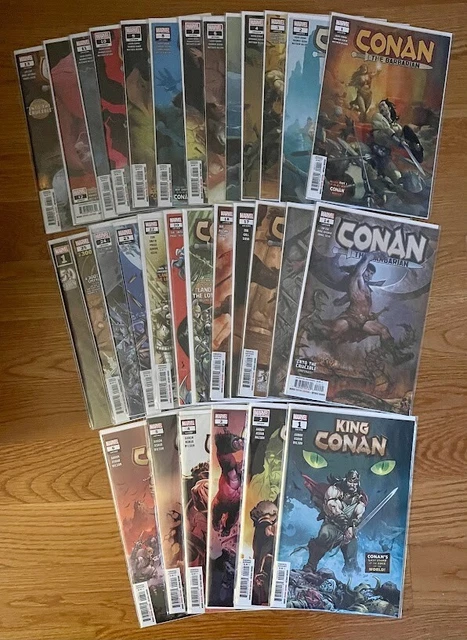 CONAN THE BARBARIAN #1-25 + KING CONAN 1-6 Marvel COMPLETE SERIES 2019 Aaron