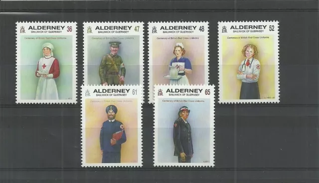 Alderney-2011-Sga435-440 Centenary British Red Cross Uniforms-Mnh