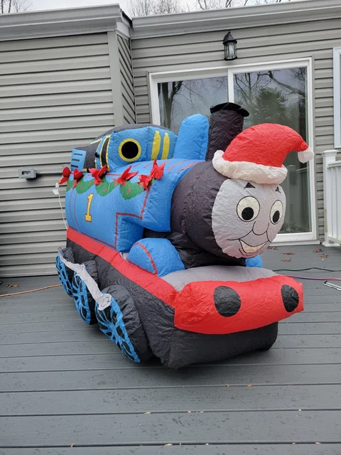 Gemmy Christmas Airblown Inflatable Thomas The Tank Engine Train Yard Decor