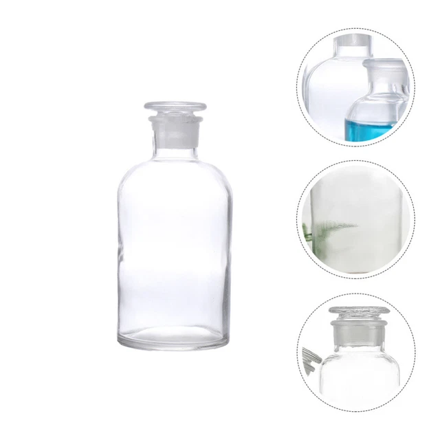 BOTTIGLIA REAGENTE VETRO bocca largo 60 ml con tappo per laboratorio BOTTIGLIA REAGENTE VETRO bocca largo 60 ml con tappo per laboratorio