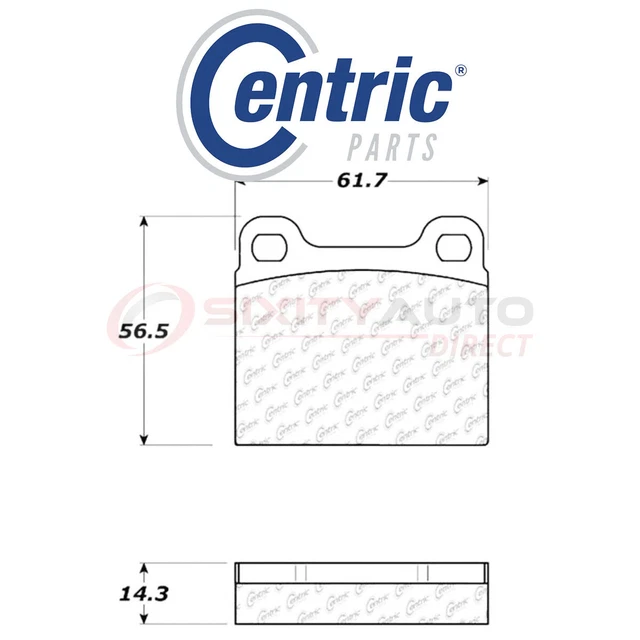 Centric Posi Quiet Disc Brake Pads w Shims for 1964-1965 Porsche 356C 1.6L pp
