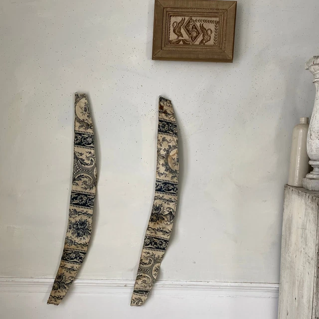 Antique French curtain drape tie back tiebacks 19th century French textiles