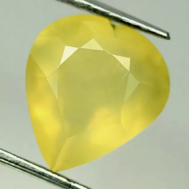 Ópalo De Fuego Amarillo Talla 16 Corazón 12.5x8.2mm 3.40ct Piedra Preciosa