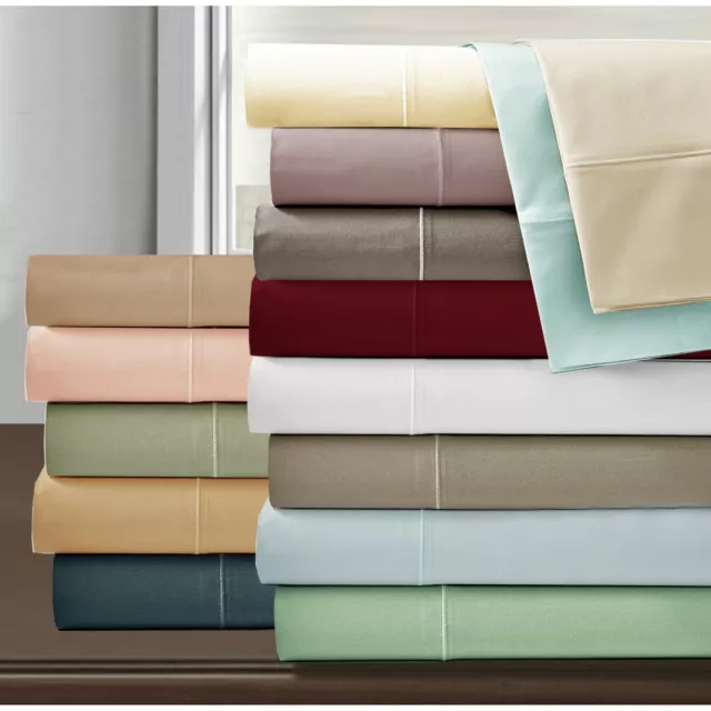 400 TC Egyptian Cotton Solid Colors Sheet Set/Duvet/Fitted/Flat UK King Size