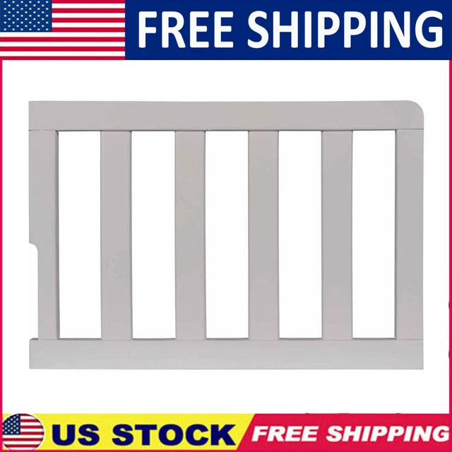 Toddler Guardrail Bedroom Home Security Children Strong Sturdy Wood Rail White
