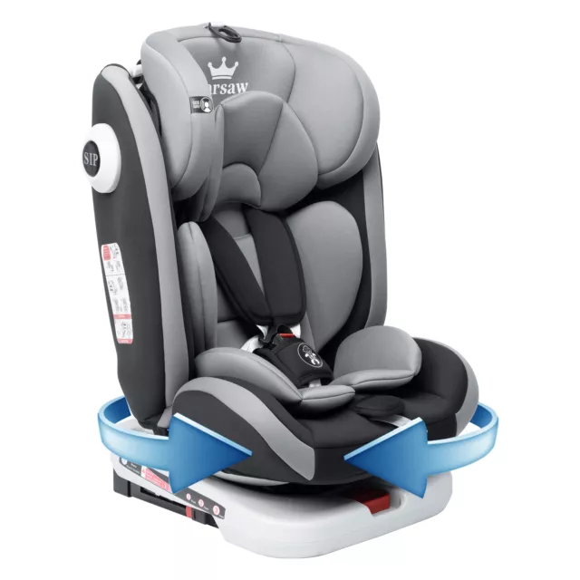 Farsaw ISOFIX Siège Auto Bébé Siège (9-36kg) 0 -12 Ans 9-36kg Harnais 5 Points