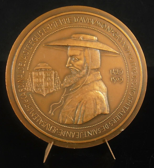 Médaille Siège de Rhodes Turcs ottomans num 4/100 Hospitaliers Pierre d'Aubusson