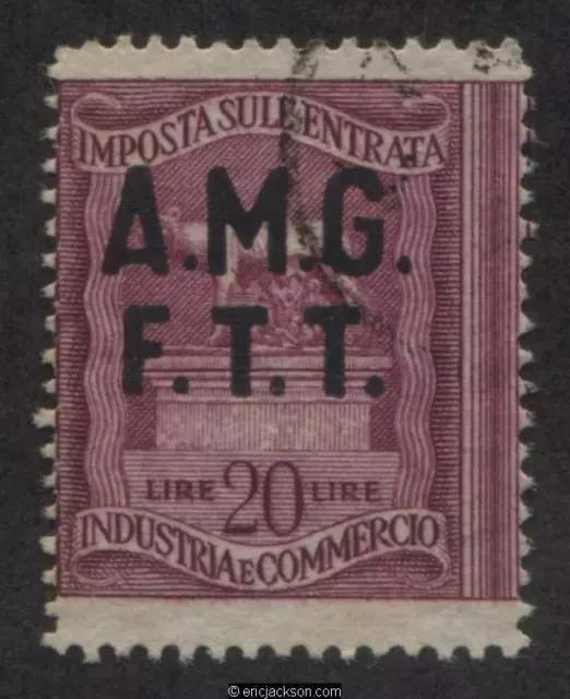 Trieste Industry & Commerce Revenue Stamp, FTT IC35 left stamp, used, F