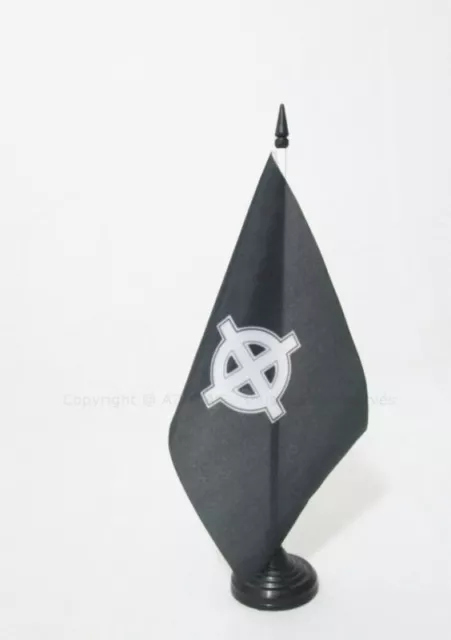 DRAPEAU DE TABLE CROIX CELTIQUE NOIRE 21x14cm - PETIT DRAPEAUX DE BUREAU CROIX N