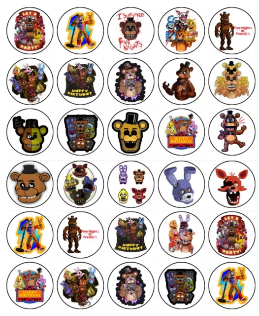 EDIBLE FNAF Five Nights at Freddy's Cake Topper Wafer Paper 7.5 (uncut) #3