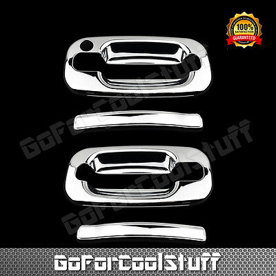 For Gmc Yukon 00-06 Chrome 2 Doors Handles Covers W/Out Passenger Keyhole