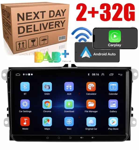 CAM+Car Radio For VW Transporter T5 T5.1 Android 12 DAB GPS Stereo WiFi 9" Audio