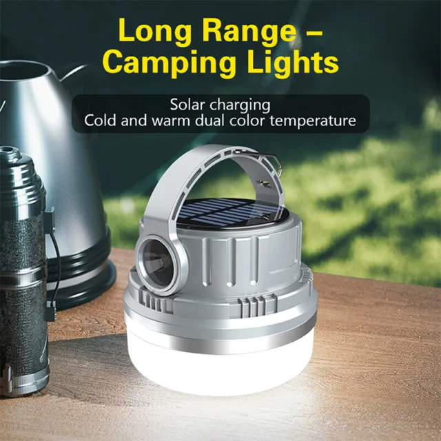 Outdoor 1100 Lumen Long Endurance Led Solar Powerful Rechargeable Camping Lamp