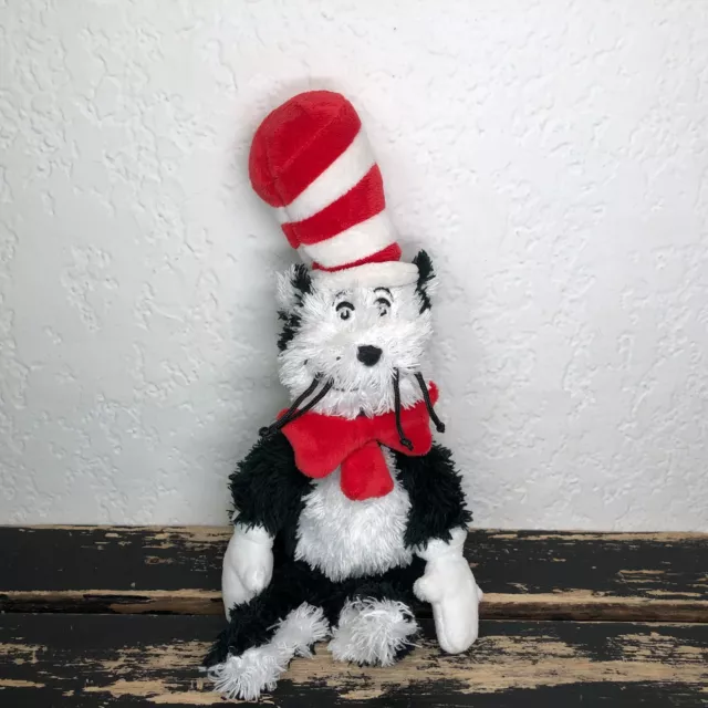 Dr Seuss The Cat In The Hat Plush Toy Stuffed Animal 2002 Vintage Collectible 9"
