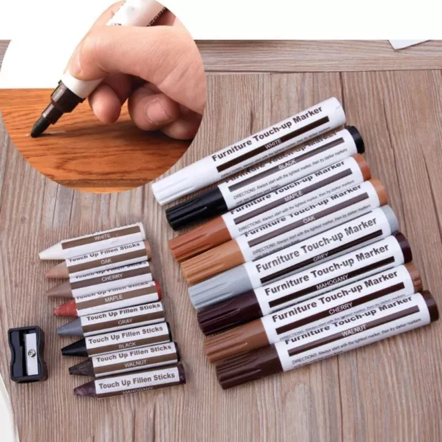 21-Tlg. Set Reparatur Stift Korrektur Holz Möbel Parkett Laminat Stifte Wachs