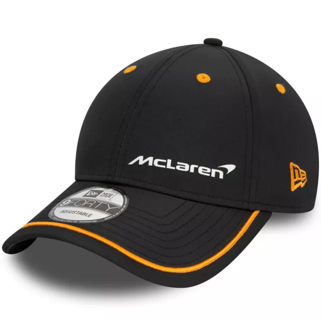 New Era Mens McLaren Automotive Contrast Piping 9FORTY Adjustable Cap - Black