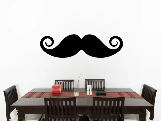 Moustache Living Room Dining Children's Bedroom Decal Wall Art Sticker Picture 1