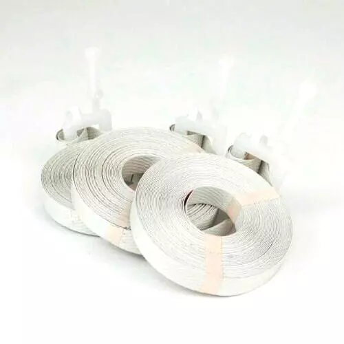 500 Pc. Poly Straps Strapping Banding Pre-Cut White 1/2"x17' Buckle Attached 2