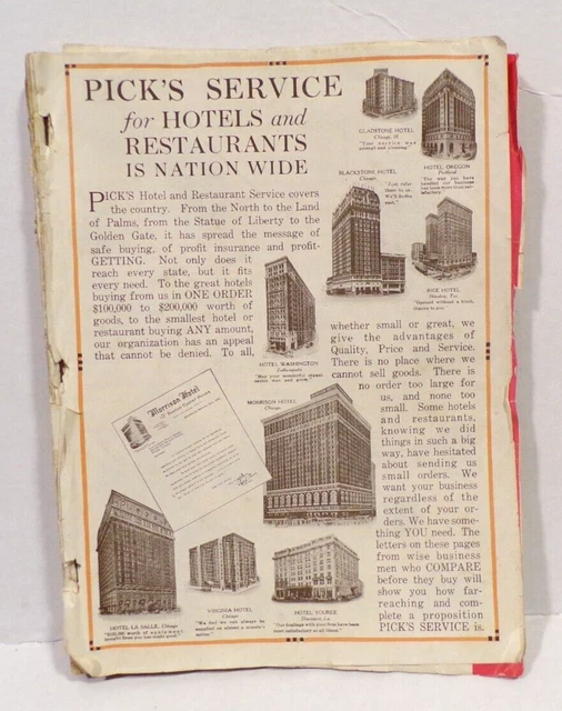 1915 Albert Pick Hotel Supply Catalog Flooring Electric Lighting China Antique
