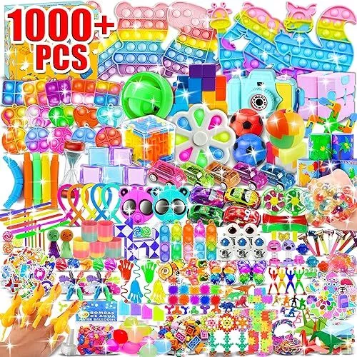 RALLYPANDA 1000+Halloween Party Favors for Kids Fidget Toys Pack Bulk Prize