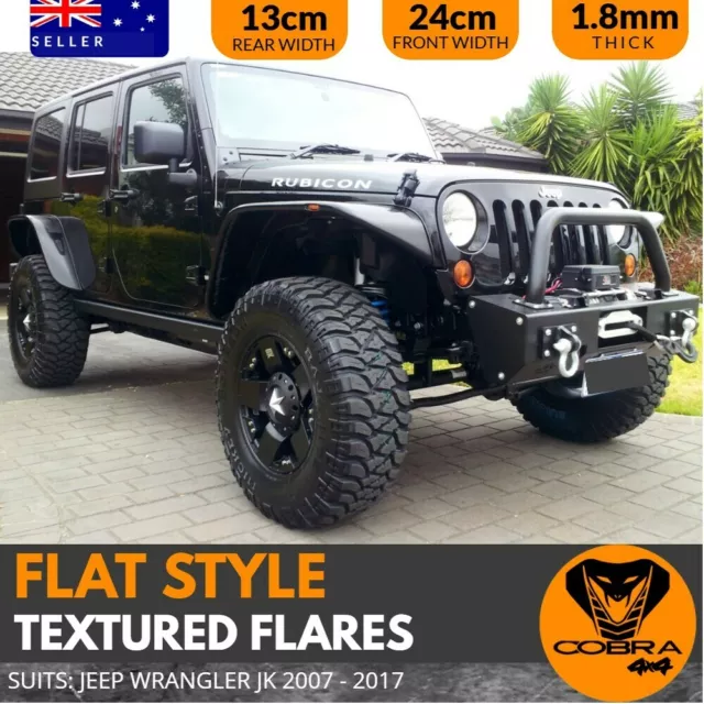 Flat Style Textured Flares Suits JEEP Wrangler JK 2007-2017