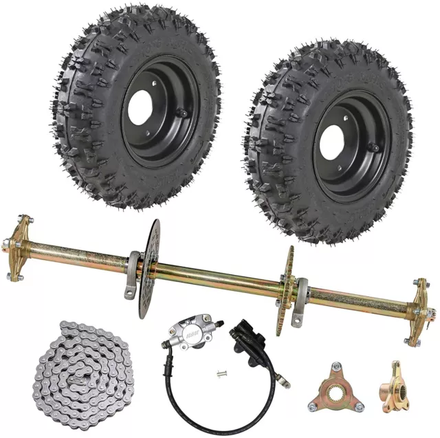 32& REAR LIVE Axle Kit Wheels Sprocket Hub Brake Assembly for Go kart