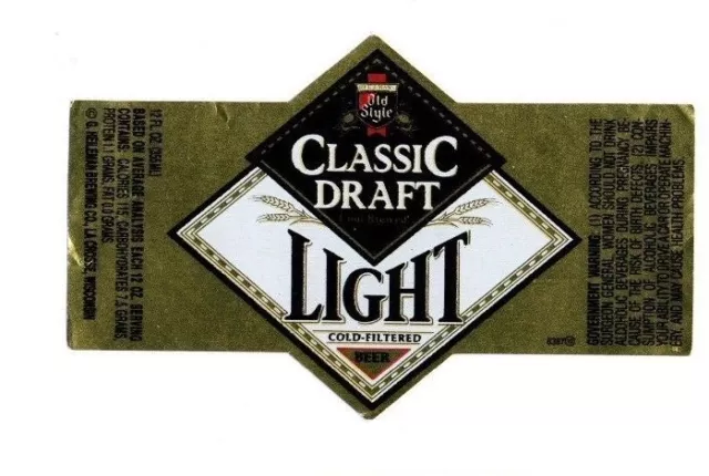 USA - Beer Label - G. Heileman Brewing Co, La Crosse, WI - Old Style Light