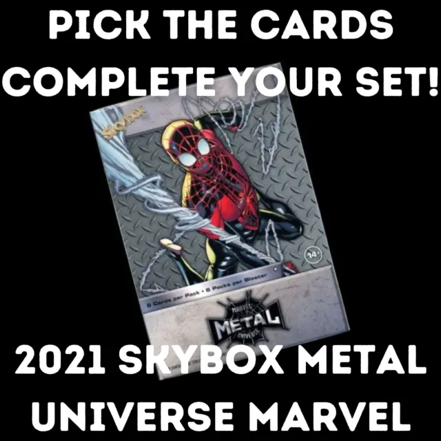 2021 SkyBox Marvel Metal Universe You Pick Complete Your Set! NM-M Pack Fresh