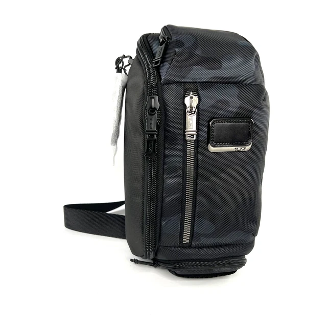 TUMI Kelley Sling Navy Blue Camo Crossbody Bag Alpha Bravo Collection 2