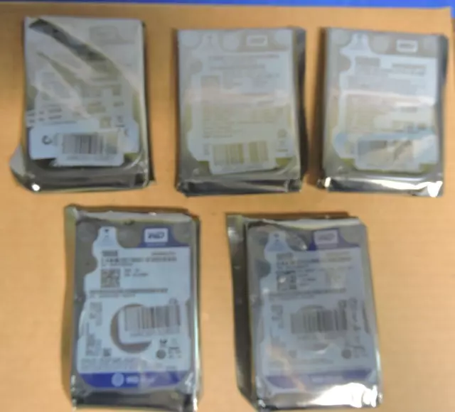 Lot 5 Dell 500GB 2.5" SATA HDD 0N3VVG 0N549T WD5000BPKT WD5000LPVT / REFURBISHED