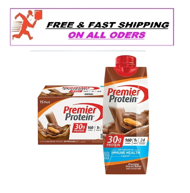 PREMIER PROTEIN 30G High Protein Shake, Chocolate Peanut Butter (11 fl ...