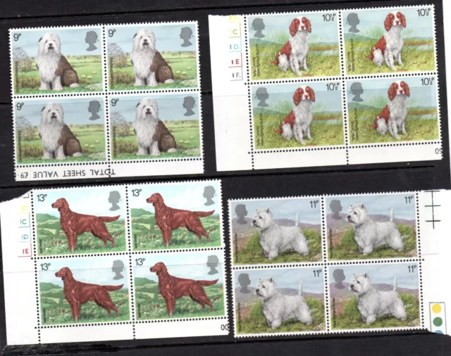 Block of 4 UM Dogs 1979 SG1075-1078