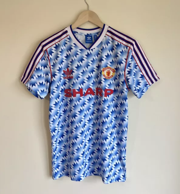 Manchester United 1990/91/1992 Reissue Away Retro Shirt Jersey Adidas Men's Sz M