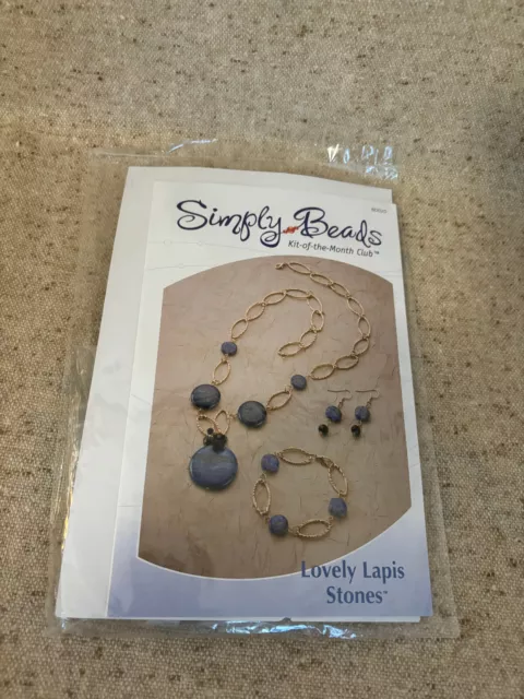 Simply Beads Kit of the Month - Lovely Lapis Stones - Blue - New In Pkg