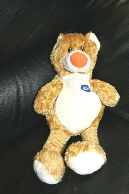 Doudou peluche marionnette ours marron et blanc TIBI KERI Kft 30  cm