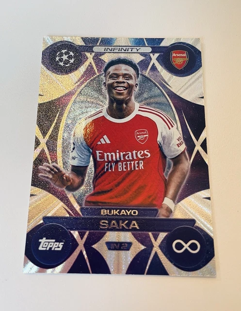 Carte Topps UCC 2024-25 – Arsenal Saka Odegaard Martinelli /36 – Edition Limitée