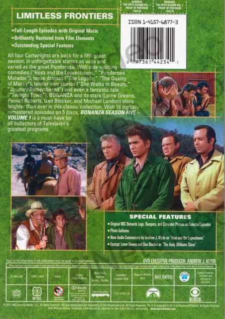 Bonanza - The Officiel Saison 5, Vol. 1 ( Keepc Neuf DVD 2