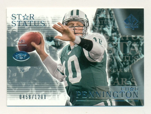 2003 Upper Deck SP Chad Pennington #131 0458/1200 Rookie Football Card VC2.