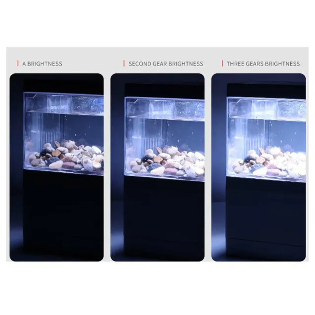Aquarium Fish Tank Desktop USB Mini Betta Fish LED Lamp Light With Phone Holder 10