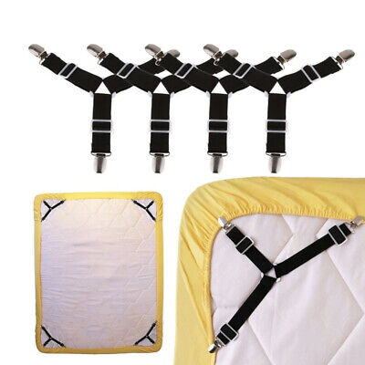 4 piezas triángulo sábanas soporte colchón pinza clips soporte pantalón R2