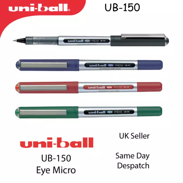 UNI-BALL UB-150 OJO FINO ROLLERBALL 0,5mm PEN UB150 0,2mm LÍNEA - NEGRO AZUL ROJO