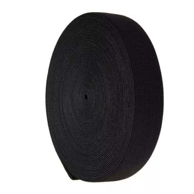 Elastic Flat Cord 25mm Black Waistband for Dressmaking Sewing Accessories Straps 2