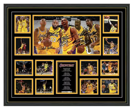 LA Lakers Signed Poster Limited Edition Framed Memorabilia