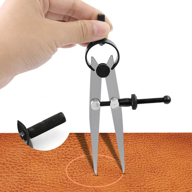 Verstellbarer Lederkompassstahl DIY Ledercraft Drehslinien -Scribing -Messger Y4