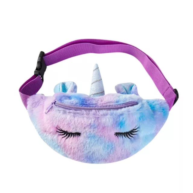 Unicorn Plush Crossbody Bum Bag Kids Cute Waist Bag Holiday Coin Purse Xmas Gift