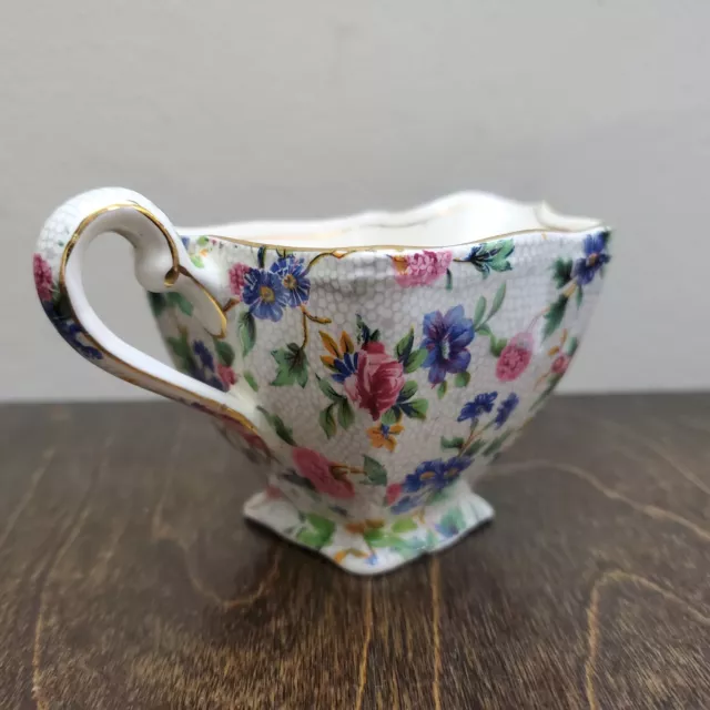 Royal Winton Grimwades Old Cottage Chintz Ascot Creamer Circa 1930s Pre 1960 Vtg 7