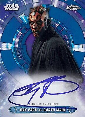 Topps Chrome Star Wars Card RAY PARK Authentic Autograph as DARTH MAUL Signature