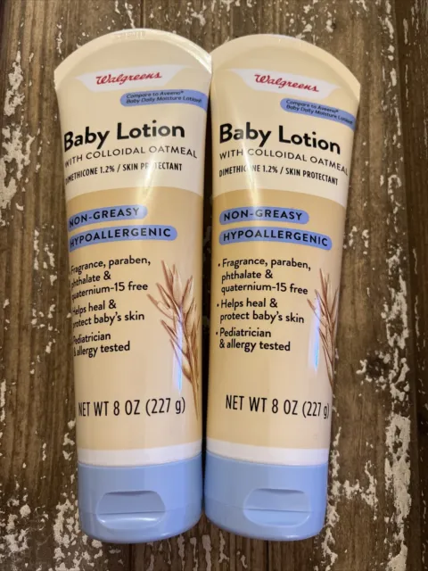 Bundle Lot of 2 (Two) Walgreens Baby Lotions x 8 OZ EACH